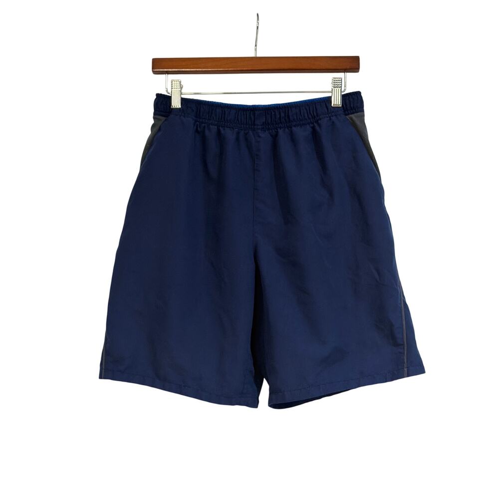 Speedo Volley Swim Shorts Mens Medium Blue Zip Pocket Adj. Waist. Summer Resort